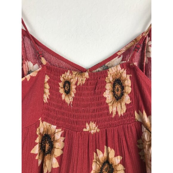 BeCool Rust Sunflower Print Gauze Cami Size Small - Picture 5 of 9